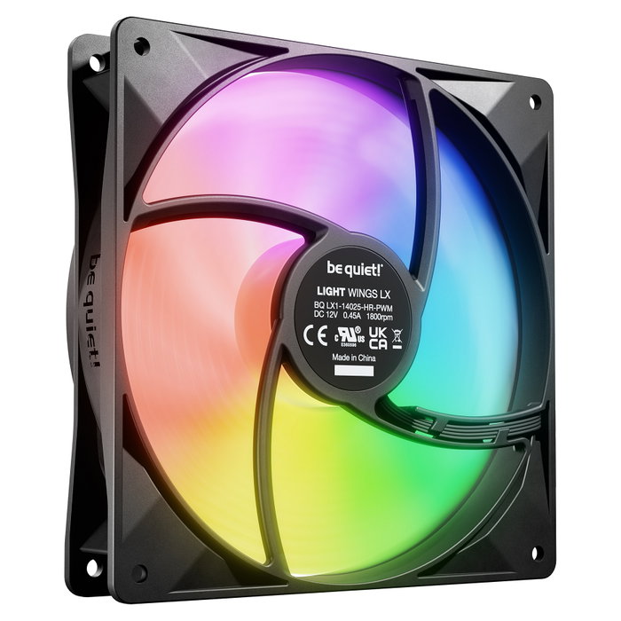 be quiet! Light Wings LX BL130 140 mm Pack de 3 ventiladores PWM de alta velocidad en negro