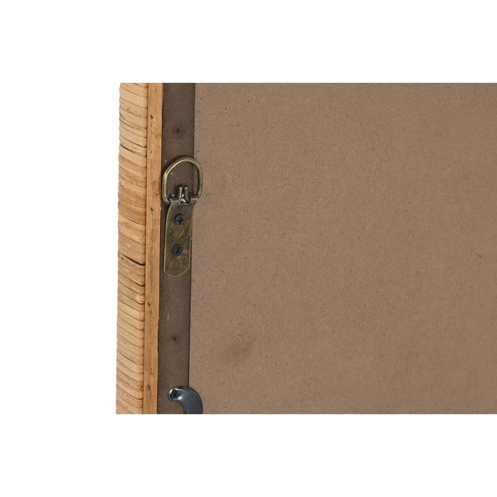 DKD Home Decor Espejo de Ratán y Cristal Natural 50x4x120 cm