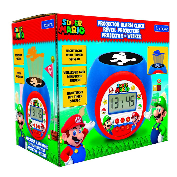 LEXIBOOK Reloj despertador Super Mario Bros con proyector LEXIBOOK Reloj despertador Super Mario Bros con proyector