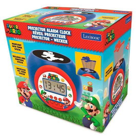 Lexibook Reloj Despertador Proyector Super Mario con Temporizador, Función de Proyección