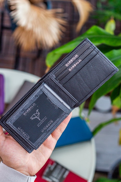 Zoozie Bags Arsenal Cartera de Piel para Hombre, Color Antracita, RFID