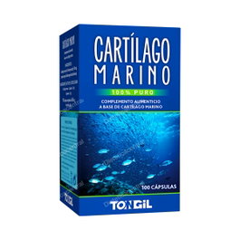 TONGIL Cartílago de Tiburón Marino 100 Cápsulas | Complemento Alimenticio con Colágeno Tipo I, Glucosamina y Condroitina | Ref. Cartilago Marino 100Cap.