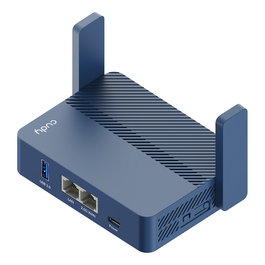 Cudy AX3000 Router Wi-Fi 6 (802.11ax) 2.5G Ethernet Portátil con Puerto USB, VPN y Antenas Externas, Color Azul