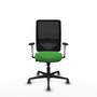 PIQUERAS Y CRESPO Silla de oficina Zulema con mecanismo Sincro, Verde y Negro