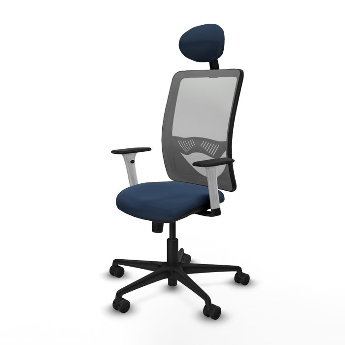 PIQUERAS Y CRESPO Silla de oficina Zulema con mecanismo Sincro, Azul marino y Gris PIQUERAS Y CRESPO Silla de oficina Zulema con mecanismo Sincro, Azul marino y Gris
