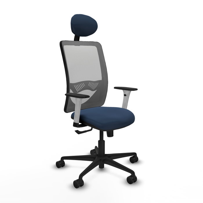 PIQUERAS Y CRESPO Silla de oficina Zulema con mecanismo Sincro, Azul marino y Gris PIQUERAS Y CRESPO Silla de oficina Zulema con mecanismo Sincro, Azul marino y Gris