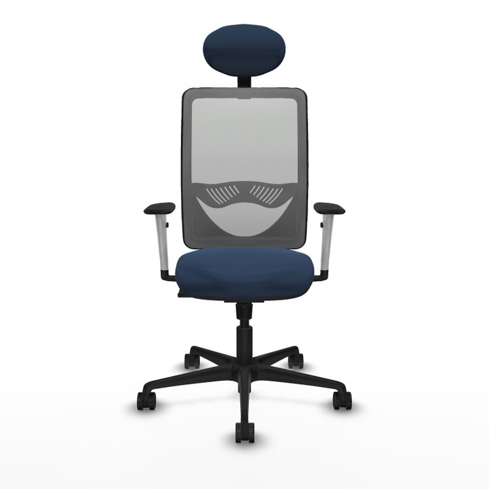 PIQUERAS Y CRESPO Silla de oficina Zulema con mecanismo Sincro, Azul marino y Gris PIQUERAS Y CRESPO Silla de oficina Zulema con mecanismo Sincro, Azul marino y Gris