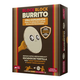 Exploding Kittens Throw Throw Burrito: Block Block Burrito - Juego de Cartas con Tortillas Hinchables, 72 Cartas, Edad 7+, Español - Ref: EKITTB03ES