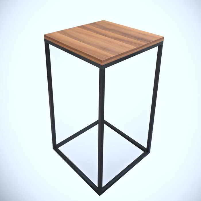 Hanah Home Pure Mesa Auxiliar Nogal 35x35x62cm Tablero Melamina 18mm Patas Metal Hanah Home Pure Mesa Auxiliar Nogal 35x35x62cm Tablero Melamina 18mm Patas Metal