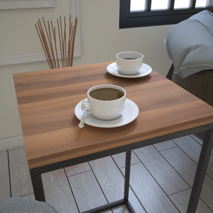 Hanah Home Pure Mesa Auxiliar Nogal 35x35x62cm Tablero Melamina 18mm Patas Metal Hanah Home Pure Mesa Auxiliar Nogal 35x35x62cm Tablero Melamina 18mm Patas Metal