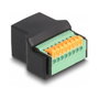DeLOCK Adaptador RJ45 hembra a bloque de terminales con botón pulsador 66948
