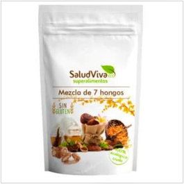 SALUD VIVA Mezcla 7 Hongos (Reishi, Chaga, Shiitake, Maitake) en Polvo Ecológico - 100g