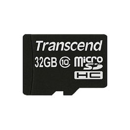 Transcend TS32GUSDHC10 Tarjeta MicroSDHC de 32 GB Clase 10 con Adaptador