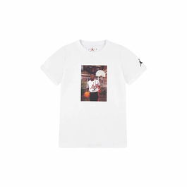 Camiseta de Manga Corta Niño Jordan Jdb Mj Brand Photo Ss Crew Blanco