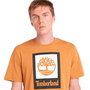 Camiseta de Manga Corta Hombre Timberland Stack Logo Colored Short Sleeve Naranja 6 Años