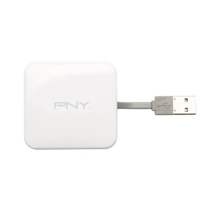 PNY Lector de Tarjetas de Memoria SD y Micro SD USB Plug & Play, Compatible con Windows, Mac y Linux con 1 Año de Garantía
