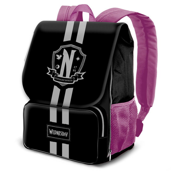 Wednesday Miércoles Mochila Expandible EXP School Negro