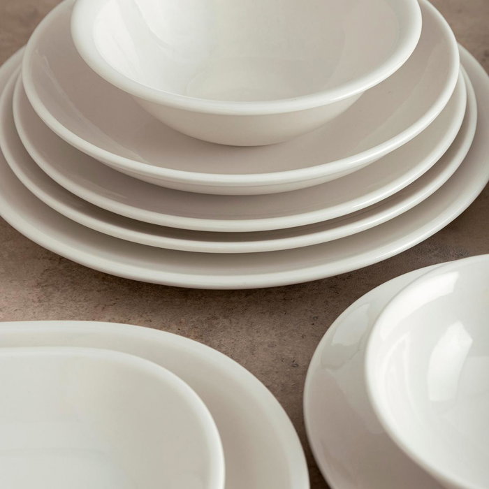 Plato Hondo Porcelana Harmony Hydrozero Bidasoa 23 cm (6 Unidades)