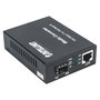 Intellinet 508193 Convertidor de Medios SFP+ a RJ45 10G, 10GB-T a 10GB-R, 10 GbE, 1 Puertos 10GB SFP+ y 1 RJ45, Velocidad hasta 10000 Mbit/s, 100 m, Negro