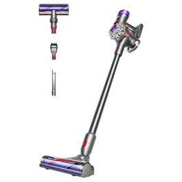 Dyson V8 Advanced Aspiradora Escoba Sin Bolsa 2 en 1 - Cepillo Motorizado, 40 Min Autonomía, 130 AW Succión, para Alfombra y Suelo Duro, Color Plata/Níquel