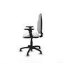 Silla de oficina Algarra con mecanismo Contacto permanente básico tapizada con Tela color Blanco. Equipada con Base poliamida negra, Brazos 2Dy Topes