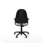 Silla de oficina Algarra con mecanismo Contacto permanente básico tapizada con Tela color Blanco. Equipada con Base poliamida negra, Brazos 2Dy Topes