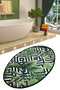 Conceptum Tropik Oval DJT Alfombra de Poliéster Antibacteriana Antideslizante 60 x 90 cm