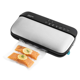 Cecotec 04070 Sellador al Vacío Sealvac Steel - Negro, Gris - Conserva Alimentos 5 Veces Más Tiempo - 0.9 Bar - Longitud Sellado 30 cm