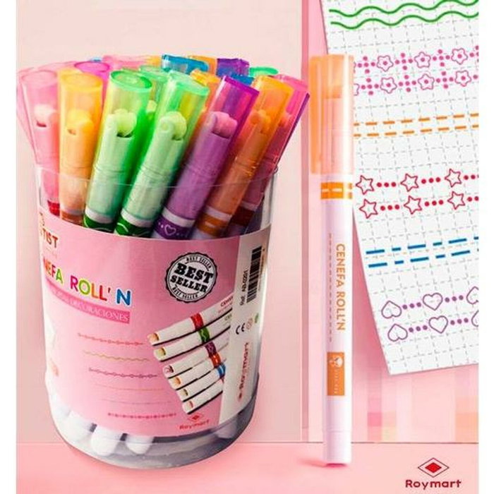 Set de Rotuladores Roymart Cenefa Roll'N 36 Piezas Multicolor Set de Rotuladores Roymart Cenefa Roll'N 36 Piezas Multicolor