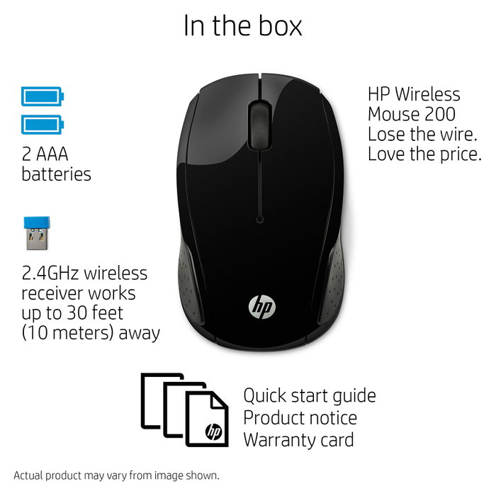 HP Wireless Mouse 200 Negro