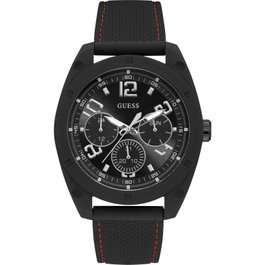 Guess W1256G1 con caja negra de 46 mm y correa de caucho