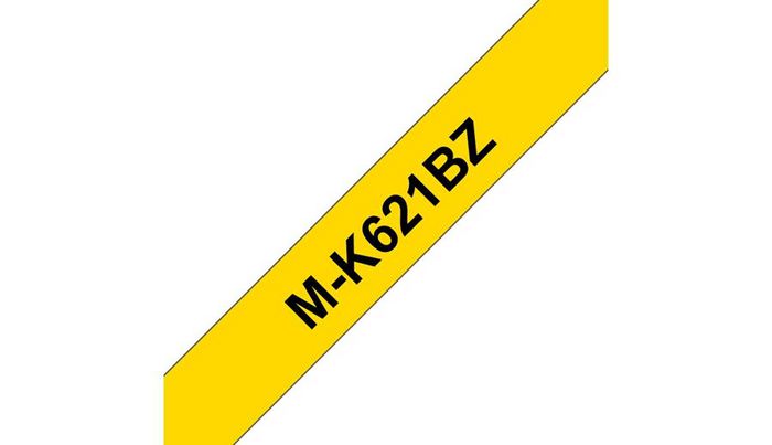 Brother M-K621BZ Cinta de Etiquetar Negro sobre Amarillo Plástico No Laminado 9mm 8m Brother M-K621BZ Cinta de Etiquetar Negro sobre Amarillo Plástico No Laminado 9mm 8m