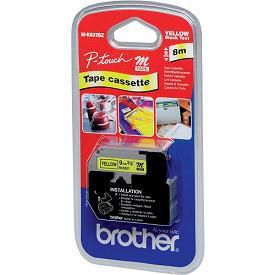 Brother M-K621BZ Cinta de Etiquetar Negro sobre Amarillo Plástico No Laminado 9mm 8m Brother M-K621BZ Cinta de Etiquetar Negro sobre Amarillo Plástico No Laminado 9mm 8m