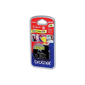 Brother M-K621BZ Cinta de 9 mm Negro sobre Amarillo, 8 m, No Laminada