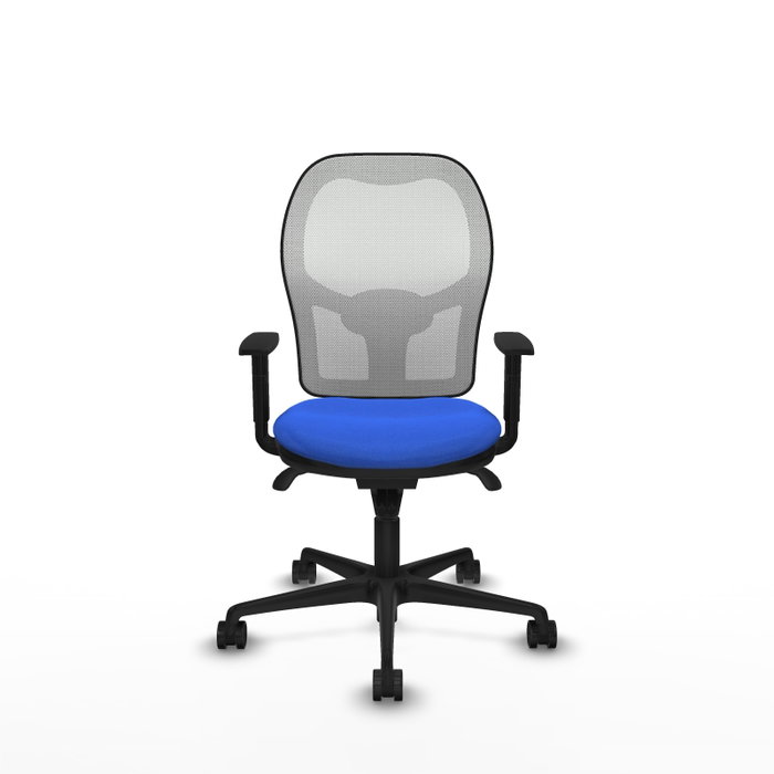 PIQUERAS Y CRESPO Silla de oficina Jorquera con mecanismo Sincro, Azul y Blanco