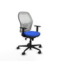PIQUERAS Y CRESPO Silla de oficina Jorquera con mecanismo Sincro, Azul y Blanco