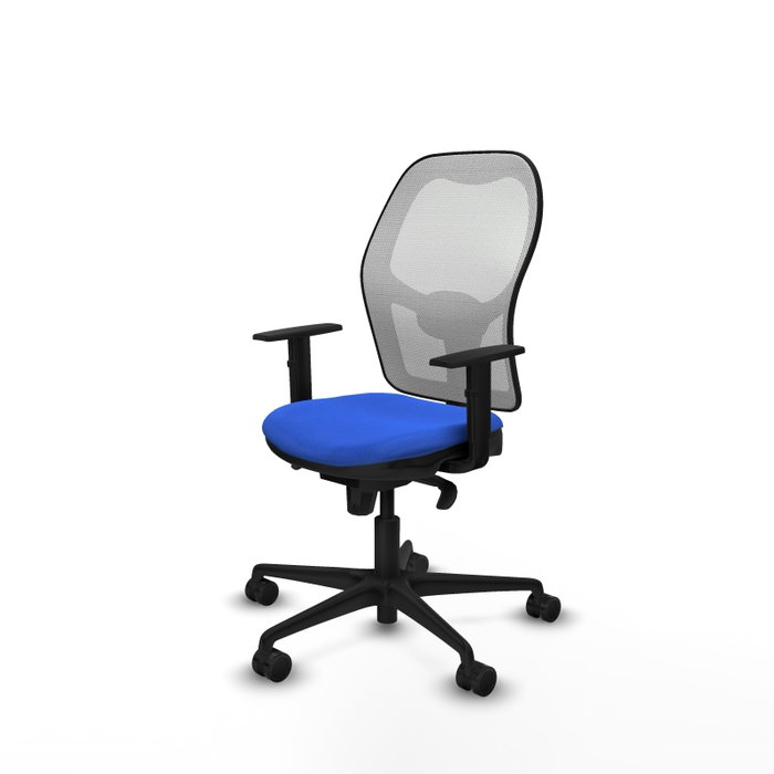 PIQUERAS Y CRESPO Silla de oficina Jorquera con mecanismo Sincro, Azul y Blanco