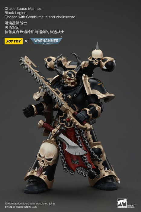Warhammer 40k Actionfigur Chaos Space Marines Black Legion Chosen with Combi-melta and chainsword 20 cm Warhammer 40k Actionfigur Chaos Space Marines Black Legion Chosen with Combi-melta and chainsword 20 cm