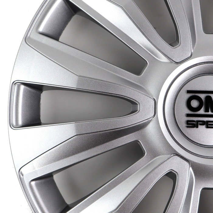 Omp OMPS07011602 Juego 4 Tapacubos Magnum 16 Pulgadas ABS Plata Resistente Antioxidante Instalación Fácil Omp OMPS07011602 Juego 4 Tapacubos Magnum 16 Pulgadas ABS Plata Resistente Antioxidante Instalación Fácil