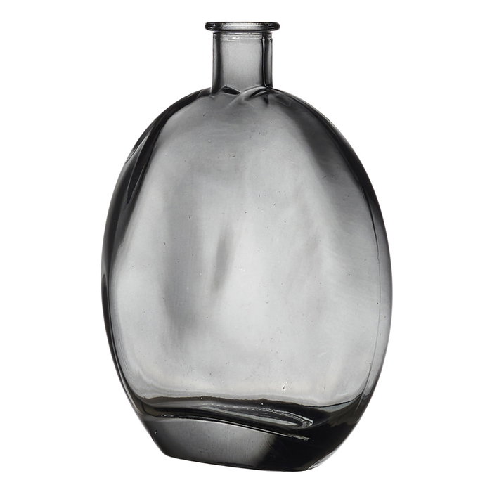 Home Deco Factory Jarrón de vidrio colección Natural 18.5 cm de altura - Color surtido (verde o gris claro)