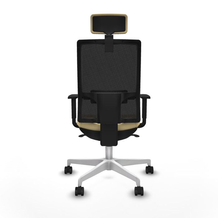 PIQUERAS Y CRESPO Silla de oficina Horna con mecanismo Sincro, Crema y Negro PIQUERAS Y CRESPO Silla de oficina Horna con mecanismo Sincro, Crema y Negro
