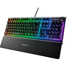 Steelseries Apex 3 Teclado mecánico para juegos ultra silencioso Negro