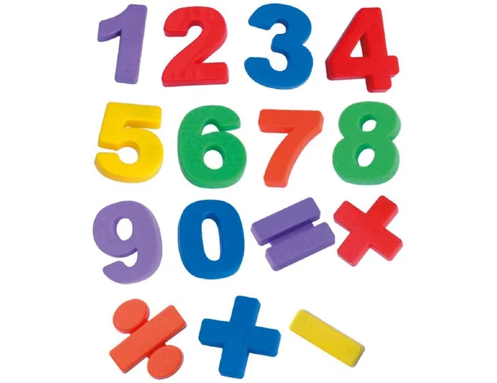 Miniland Juego de Números Magnéticos y Símbolos Matemáticos con Bote de 162 Piezas