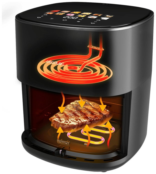 Cecotec Cecofry&Grill Duoheat 6500 Freidora de aire 6,5 L Negro