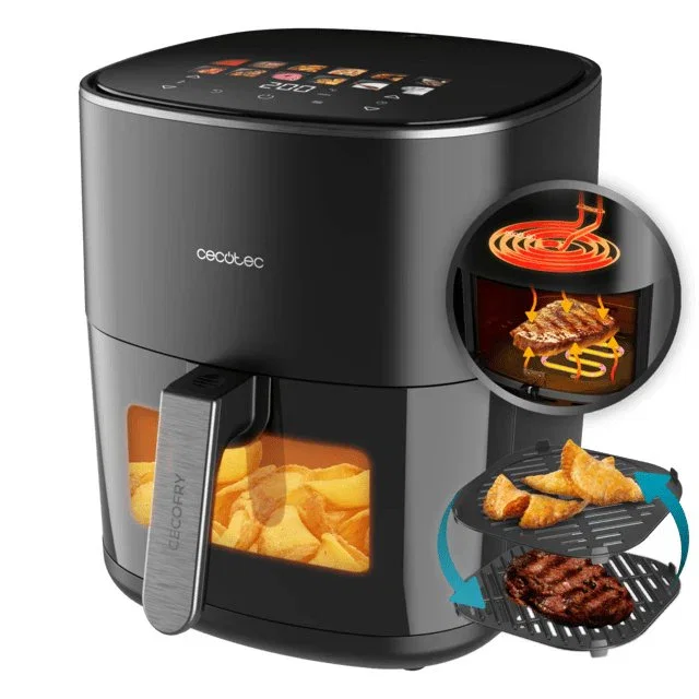 Cecotec Cecofry&Grill Duoheat 6500 Freidora de aire 6,5 L Negro