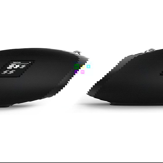 Xoro XOR400908 Radio Portátil Digital DAB+ FM Stereo con Bluetooth, USB, IP44 Resistente al Agua, Pantalla 2.4", 20W, Negro