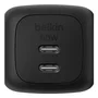 Belkin Cargador Dual USB-C 50W GaN WCH019kqBK Negro