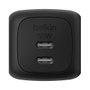 Belkin Cargador Dual USB-C 50W GaN WCH019kqBK Negro