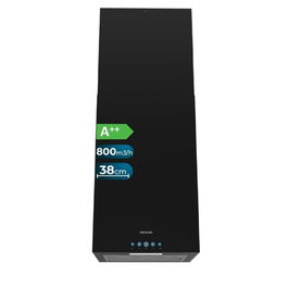 Cecotec Campana isla Bolero Flux ICT 388000 negra 38cm 800m3/h A++ control táctil LED