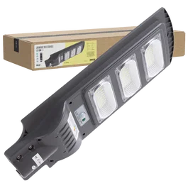 BX3 LIGHT Farola LED Solar 60W 6000K con Sensor, IP65, 50000 Horas de Vida, Autónoma para Exterior, Referencia BX3-SLABS60W-CW